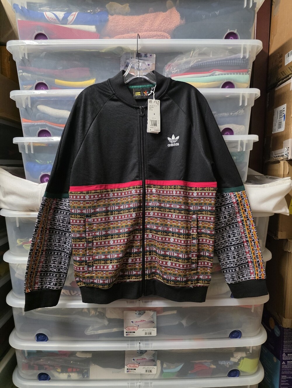 adidas Originals x Pharrell PW SSTR TT Full Zip Track Jacket Black Multi M